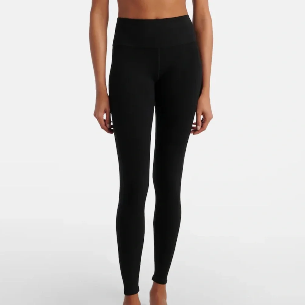 ALO Yoga Black High-Rise Ribbed-Waist Leggings - Picture 3 of 7
